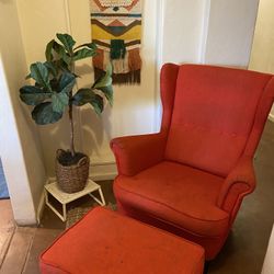 IKEA Strandmon Chair + Ottoman