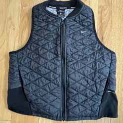 Nike Black Aerolayer Running Gilet Vest Quilted Jacket Coat Women’s Size M