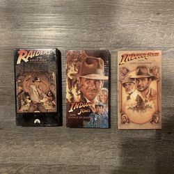 Indiana Jones Vhs Trilogy In Plastic 