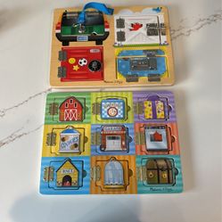 Melissa and Doug Board Games -Hide And seek & locks And Latches