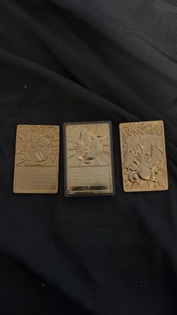 Pokémon 23K Gold-Plated Cards Set of 3