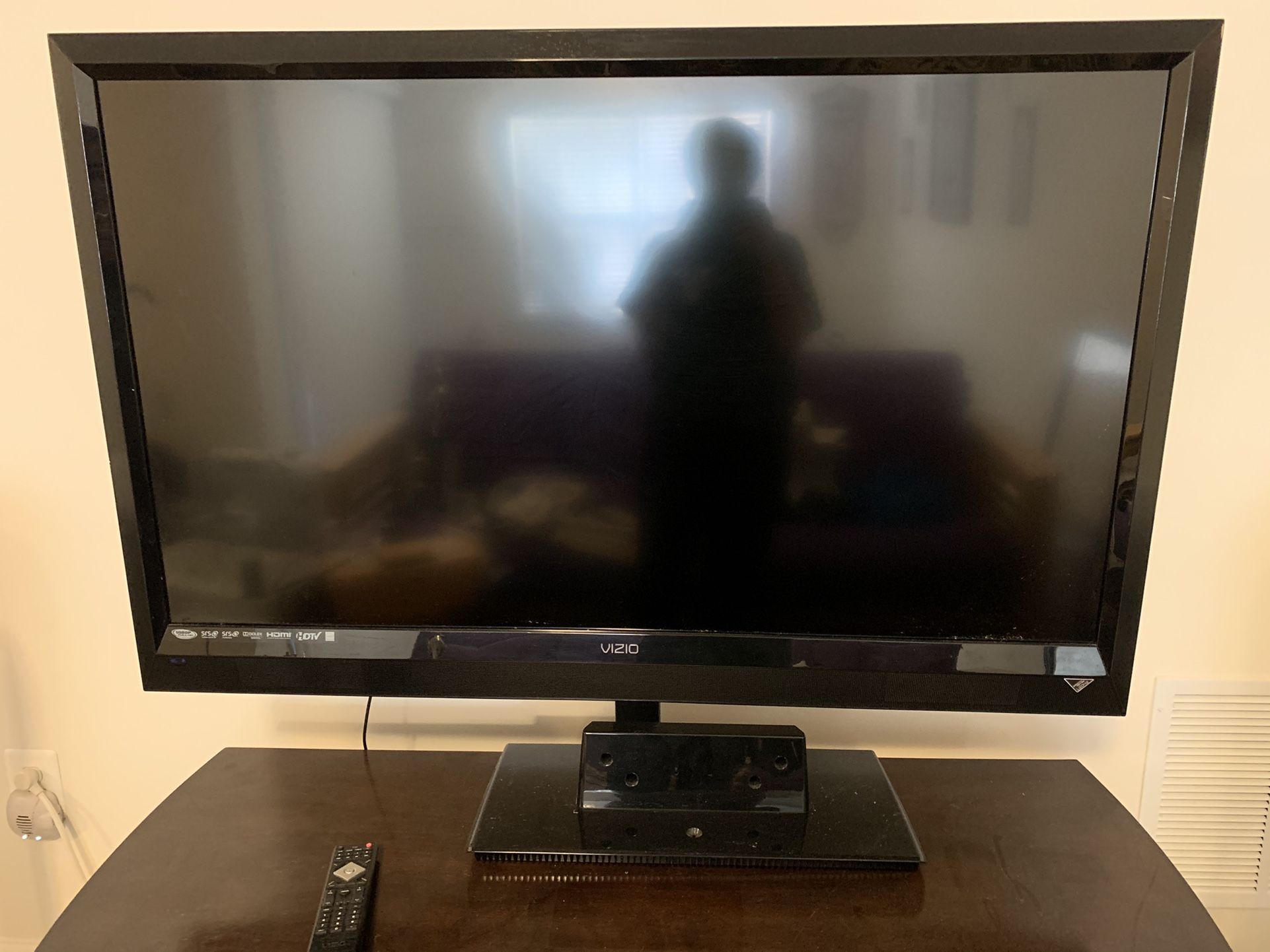 47” TV with Mahogany Stand