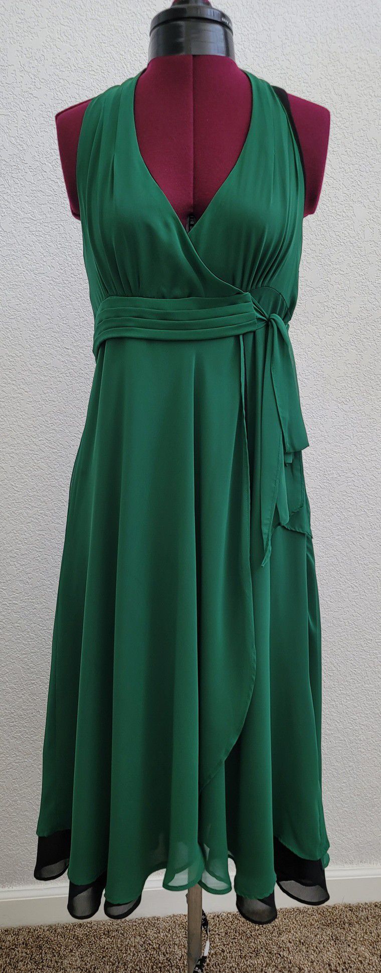 Green Halter High-Low Dress, FOREVER 21, sz M
