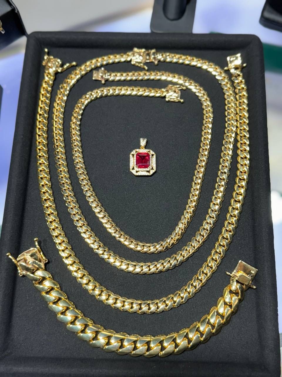 New Cuban chains bracelets Rolex watches