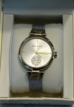 Anne Klein Women’s Two-Tone Mesh Bracelet Watch Silver Dial – 33 mm Case