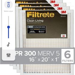 Filtreat Basic Air Filter 16x20x1 Merv 5 - 6pack