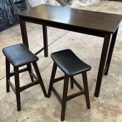 Bar Table With Two Benches