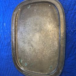 Vintage Silver Plated Copper Serving Platter