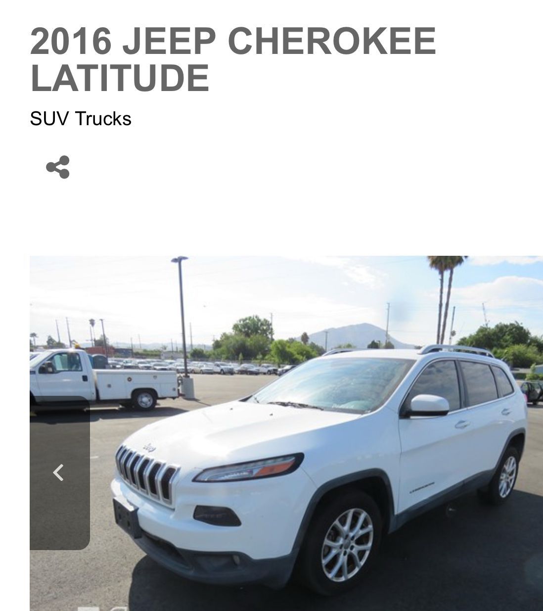 Vendo Una Jeep Cherokee 2016 En Buen Estado