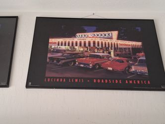 I have some pictures of cars and diners for outside on your garage.A couple of martin