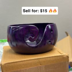 Yarn Bowl for Knitting & Crochet – Wooden Yarn Holder