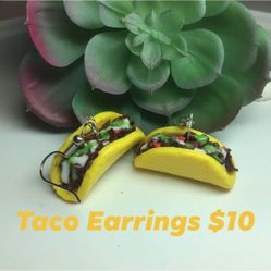 Handmade  Taco Earrings ***BRAND NEW****