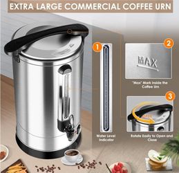 HOMOKUS Commercial Coffee Urn, 120 Cup Extra Large