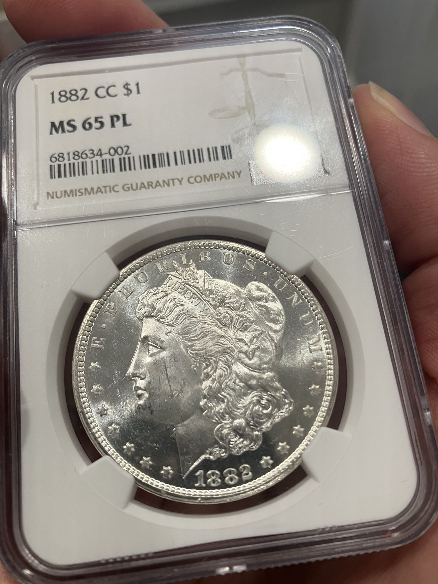 1882 CC MS65 PL Silver Dollar 