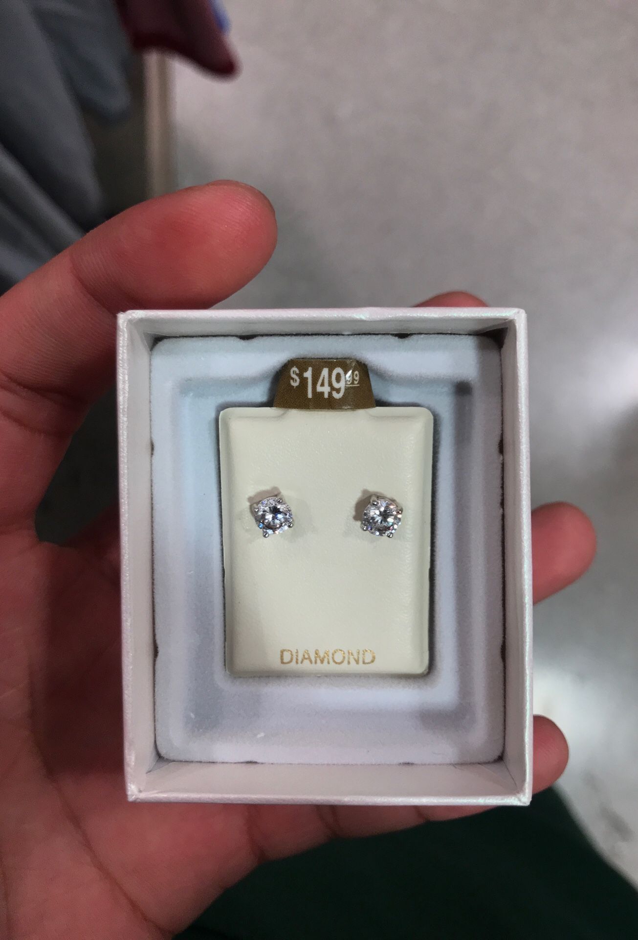 Real 14k diamond earrings