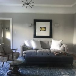 Mid century Couch and Ottoman