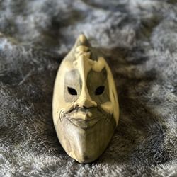 Hand carved crocodile wood mask