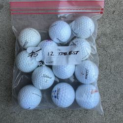 12 Titleist Golf Ball Mix