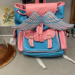 SID PINK AND BLUE WINGED BACKPACK