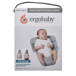 NEW IN BOX Ergobaby Easy Snug Infant Insert, Grey, Premium Cotton