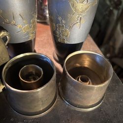 Two Military Shell Ashtrays