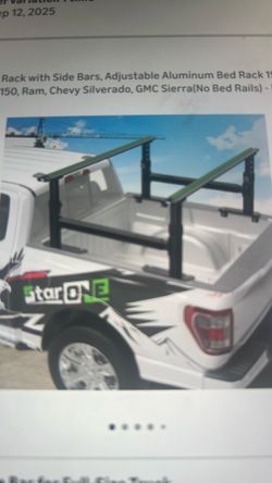New StarOne truck ladder rack w/sidebars adjustable aluminum bed rack 19 inches to 25 inches 800 pounds capacity fit for Ford F150 ram Chevy Silverado