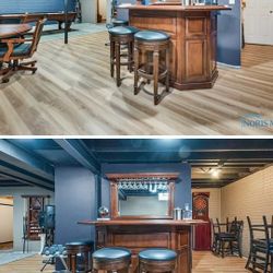 Bar Set , Poker Table With Chairs, Pool Table . Sold As A Set