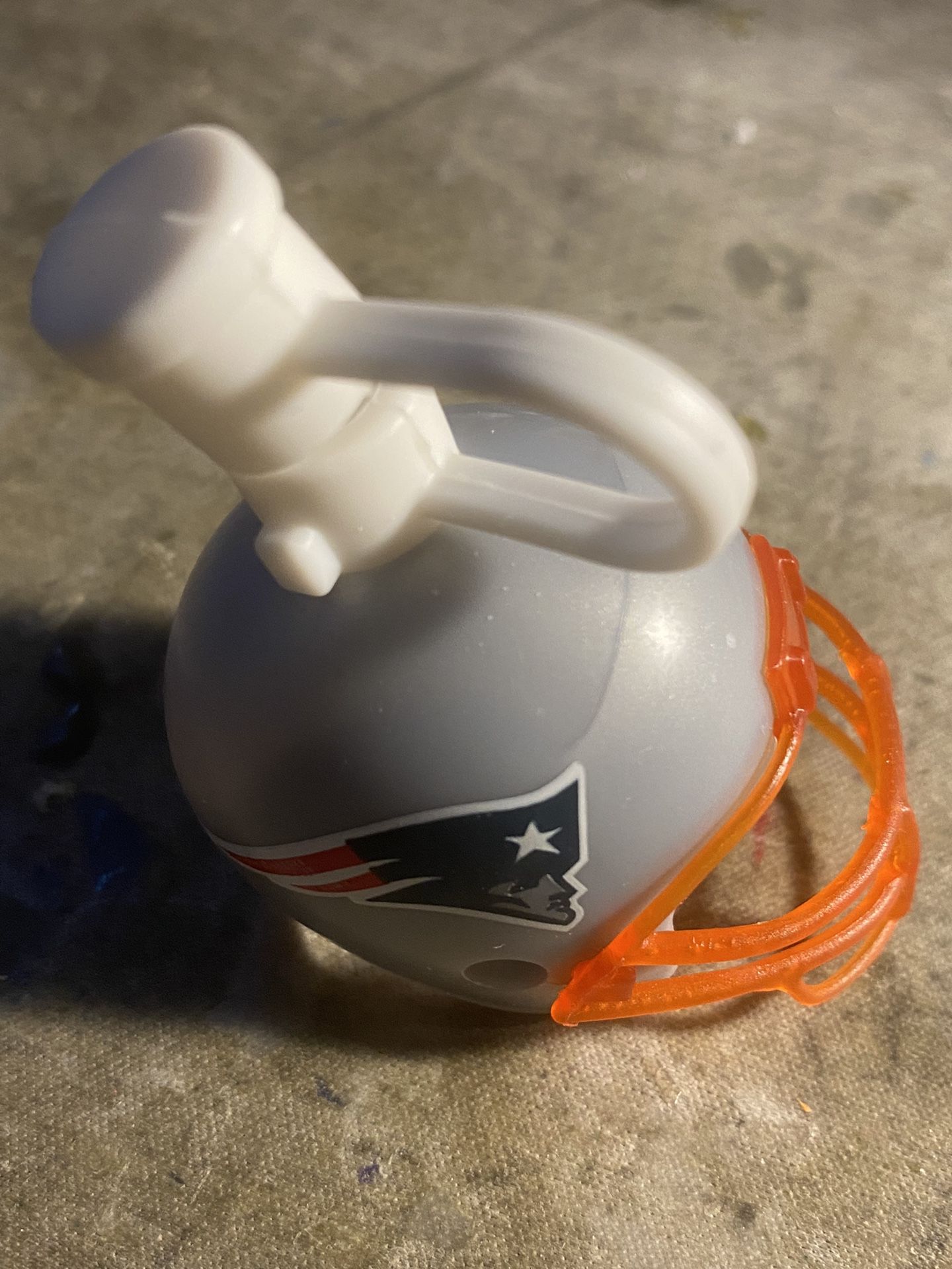 New England Patriots mini helmet straw topper