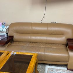 FREE Brown Leather Couch 