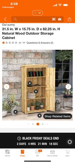 Out sunny 31.5 in. W x 15.75 in. D x 62.25 in. H