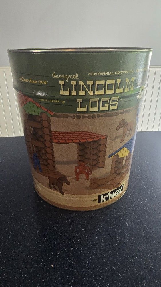 Lincoln Logs Centennial Edition tin