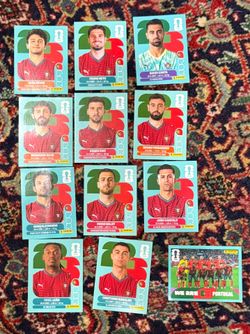 WORLD CUP 2026 PANINI STICKER PORTUGAL SOCCER TEAM. LOT OF 12  STICKERS.BRASIL EDITION