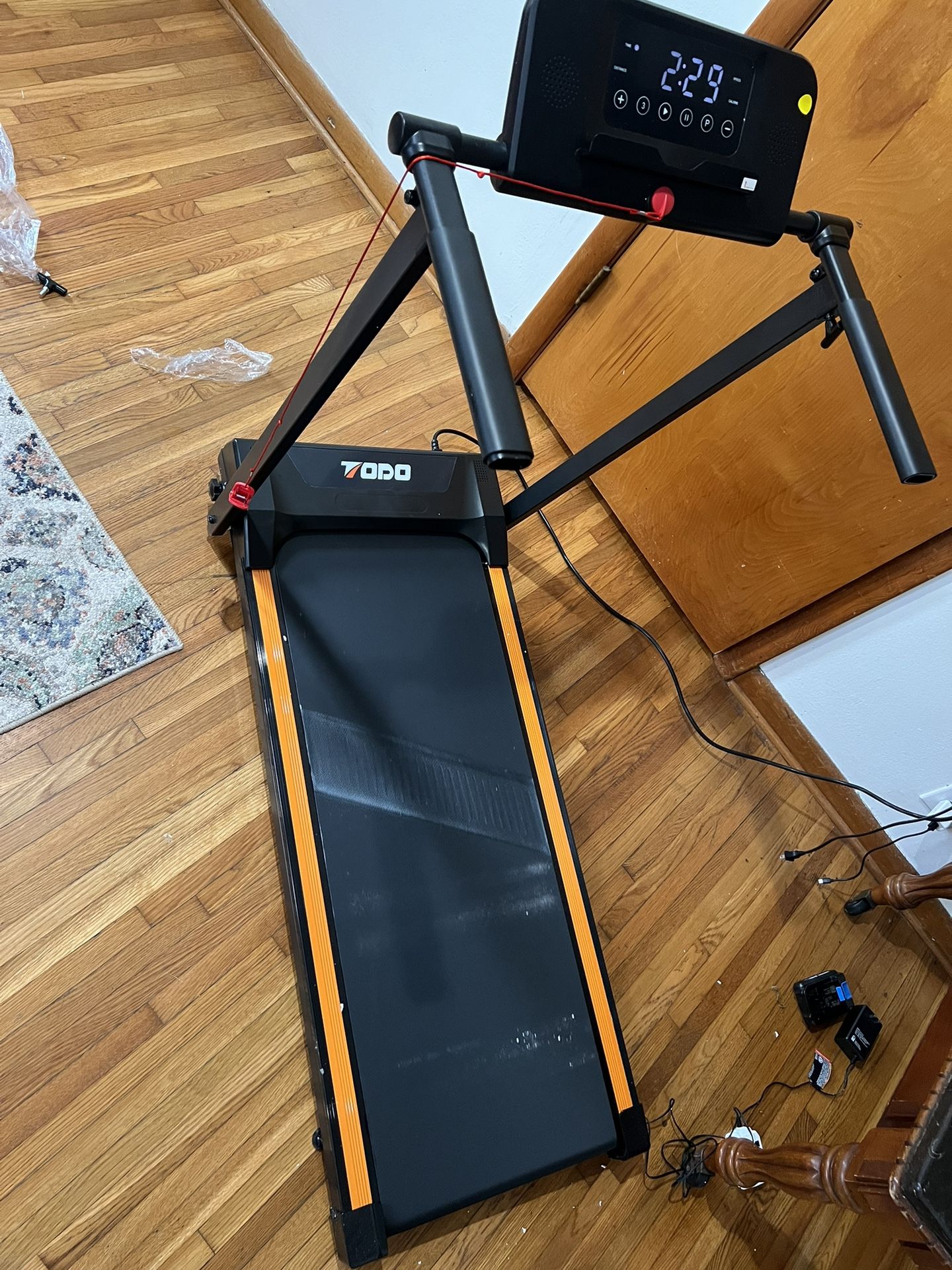 Folding Treadmill, Under Desk Treadmills for Home with 2.25HP, 12 HIIT Modes, Compact Small Treadmil