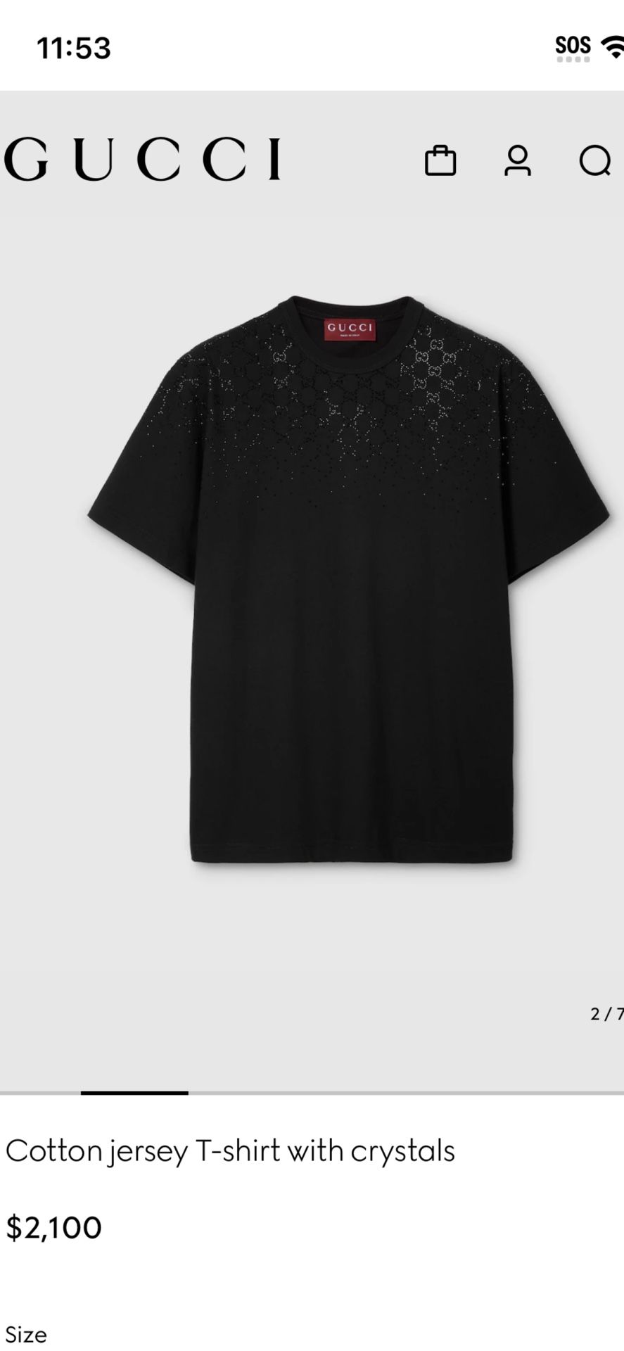 GUCCI T-shirt With Crystals