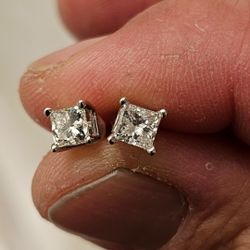 Princess Cut Earrings 