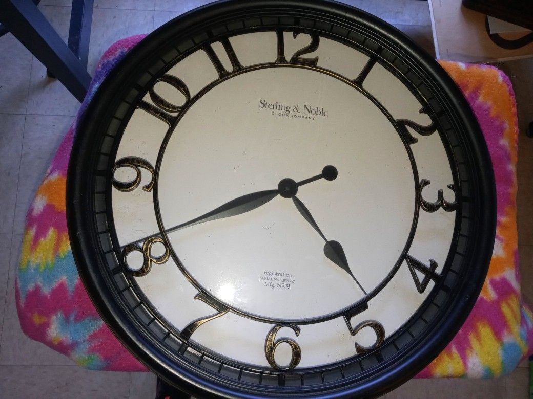 STERLING & NOBLE LARGE WALL CLOCK