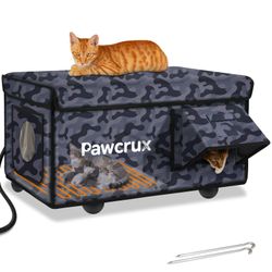 Weatherproof Heated Cat House for Outdoor in Winter