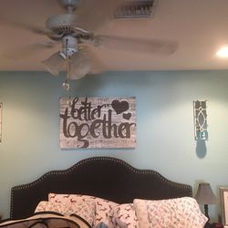 Distressed wood wall hanging 2’ x 3