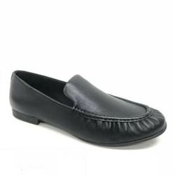 UGG Australia Women's Vivian Black Leather Loafers Shoes 1104714 .5" Heel 9.5 W