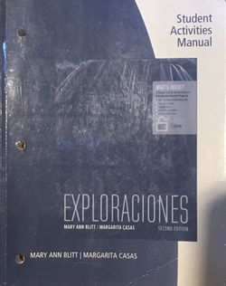 Text book, and Exploraciones Student Activities 2nd edition