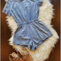 Denim Romper