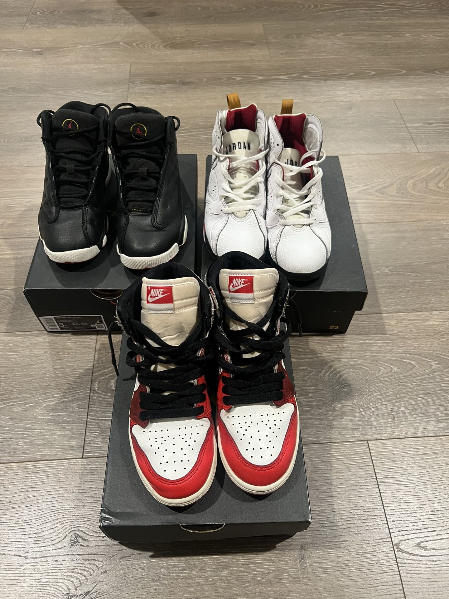Nike Jordan shoes boys size 3 set