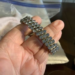 Blue Rhinestone Bracelet 