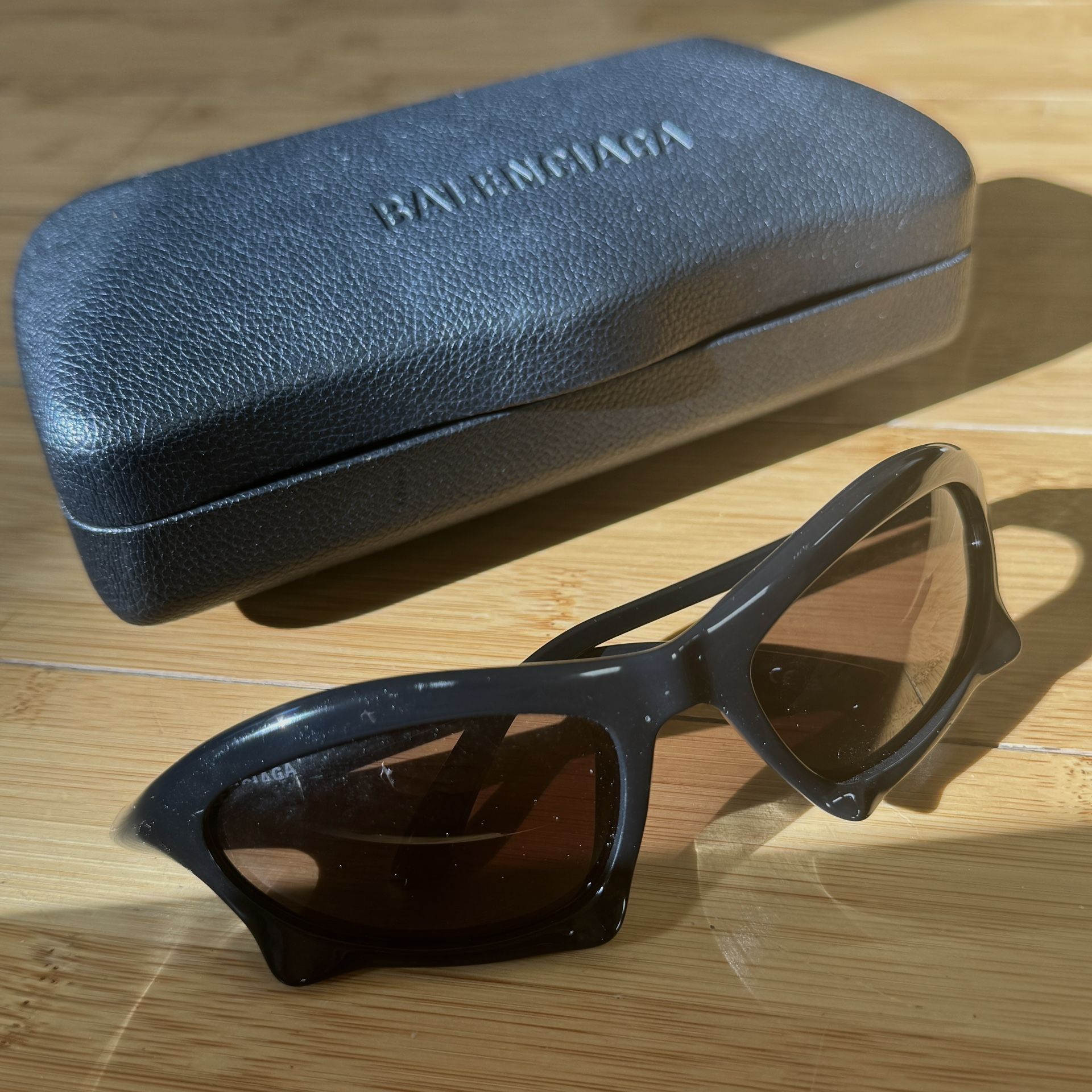 Balenciaga bat rectangle sunglasses