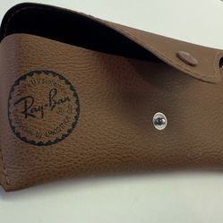 Vintage Ray Ban Brown Sunglass Case With a Snap Closure. Logo is Embossed on it.