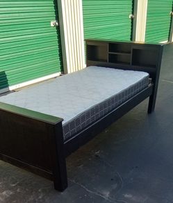 TWIN BED FRAME WITH MATTRESS