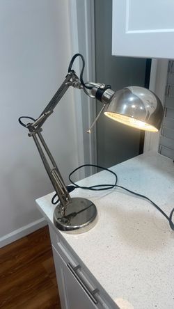 Chrome Adjustable Arm Desk Lamp