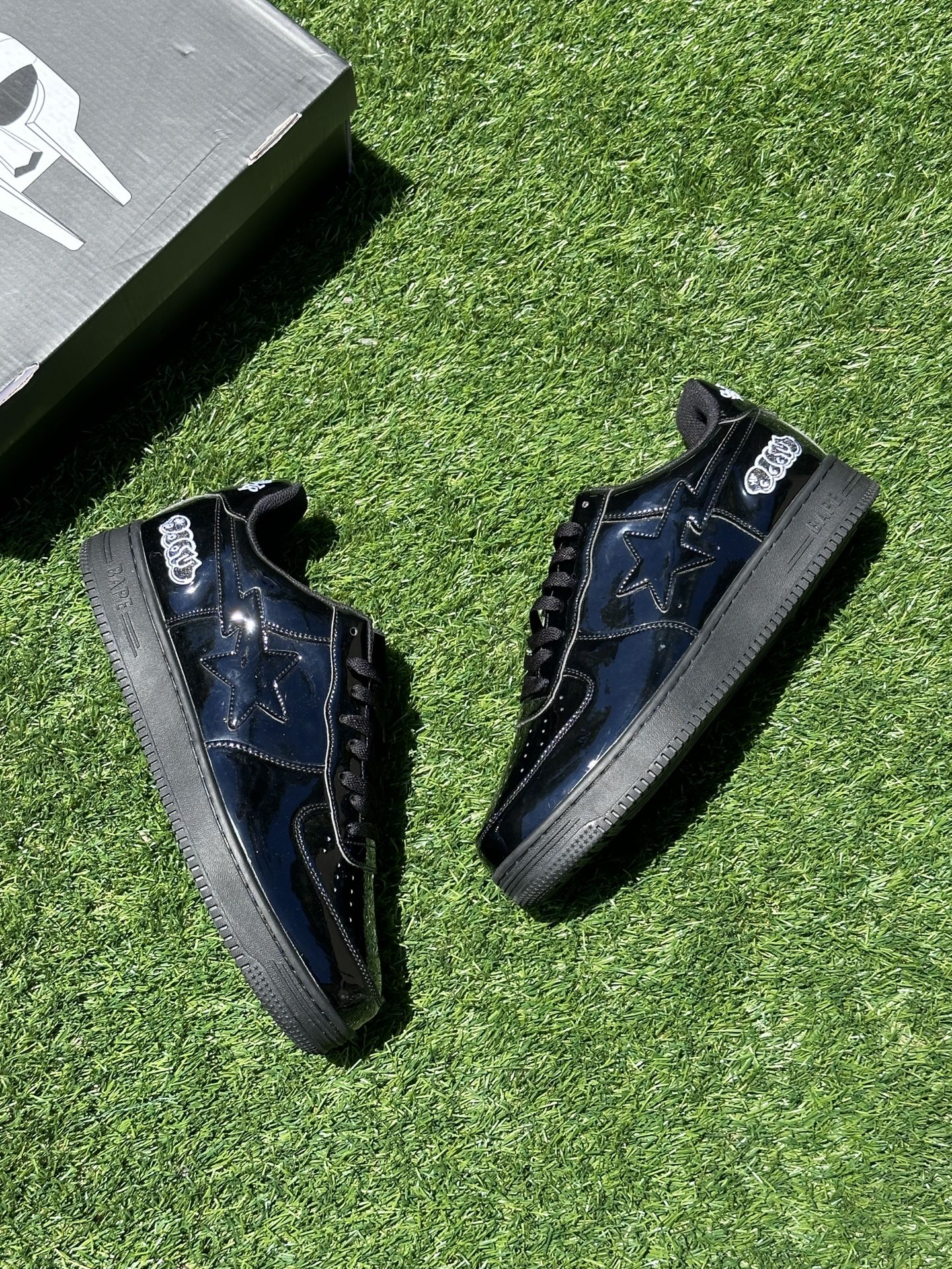 Bapesta MF Doom ‘Dusk’ All Black Size 12 **BRAND NEW**