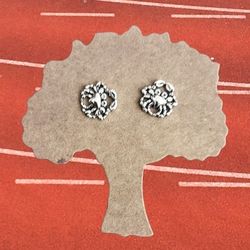 925 Sterling Silver Crab Earrings 