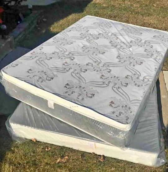 Queen Size Brand New Mattress With Box Spring